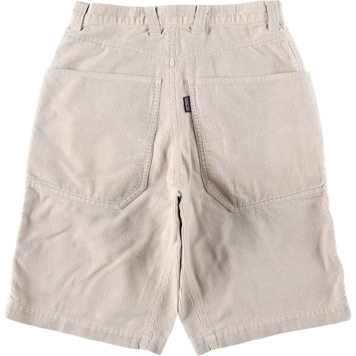 2000'S Patagonia Organic Cotton Corduroy Shorts, Women's Size L (W30 equivalent) cotton Beige type Vintage Second Hand