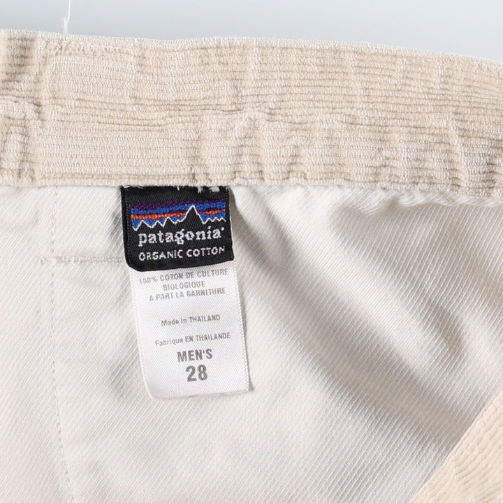 2000'S Patagonia Organic Cotton Corduroy Shorts, Women's Size L (W30 equivalent) cotton Beige type Vintage Second Hand