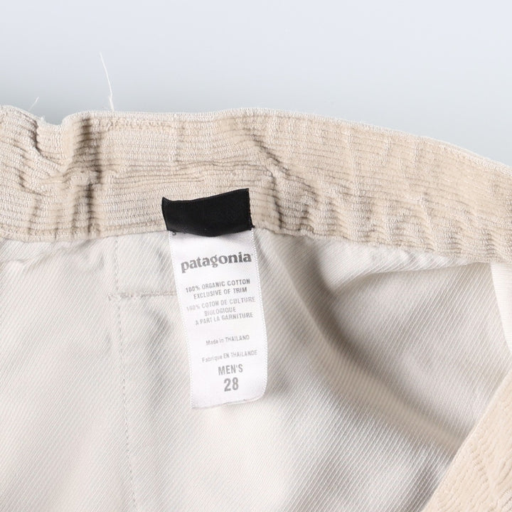 2000'S Patagonia Organic Cotton Corduroy Shorts, Women's Size L (W30 equivalent) cotton Beige type Vintage Second Hand