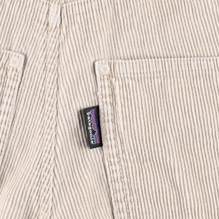 2000'S Patagonia Organic Cotton Corduroy Shorts, Women's Size L (W30 equivalent) cotton Beige type Vintage Second Hand