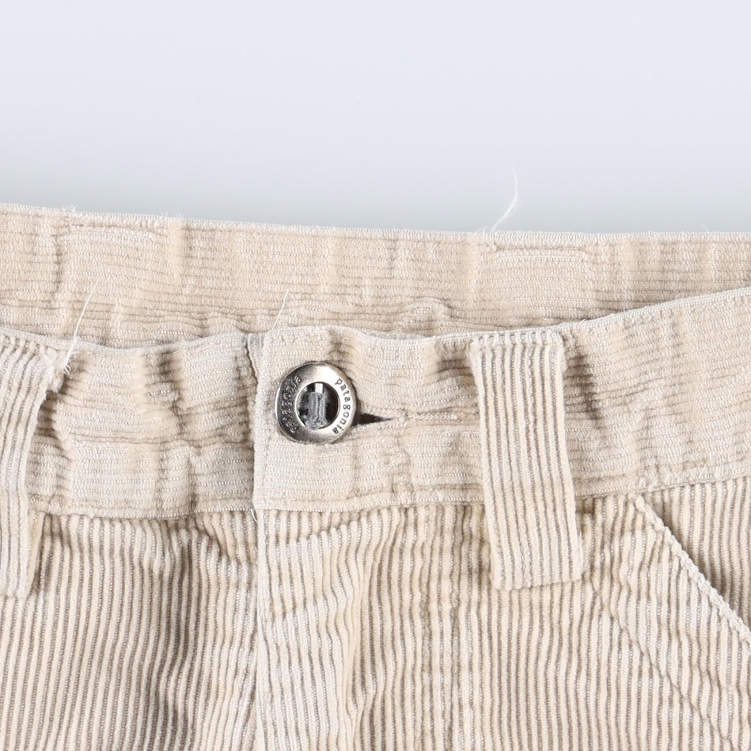 2000'S Patagonia Organic Cotton Corduroy Shorts, Women's Size L (W30 equivalent) cotton Beige type Vintage Second Hand