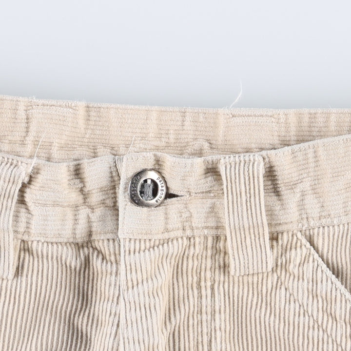 2000'S Patagonia Organic Cotton Corduroy Shorts, Women's Size L (W30 equivalent) cotton Beige type Vintage Second Hand