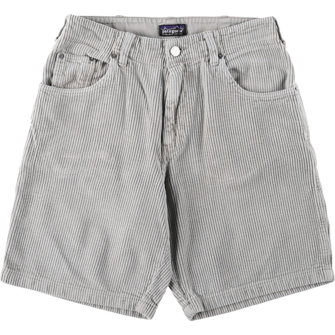 2000'S Patagonia Organic Cotton Wide-Wale Corduroy Shorts, Women's Size L (W29 equivalent) cotton gray type Vintage Second Hand