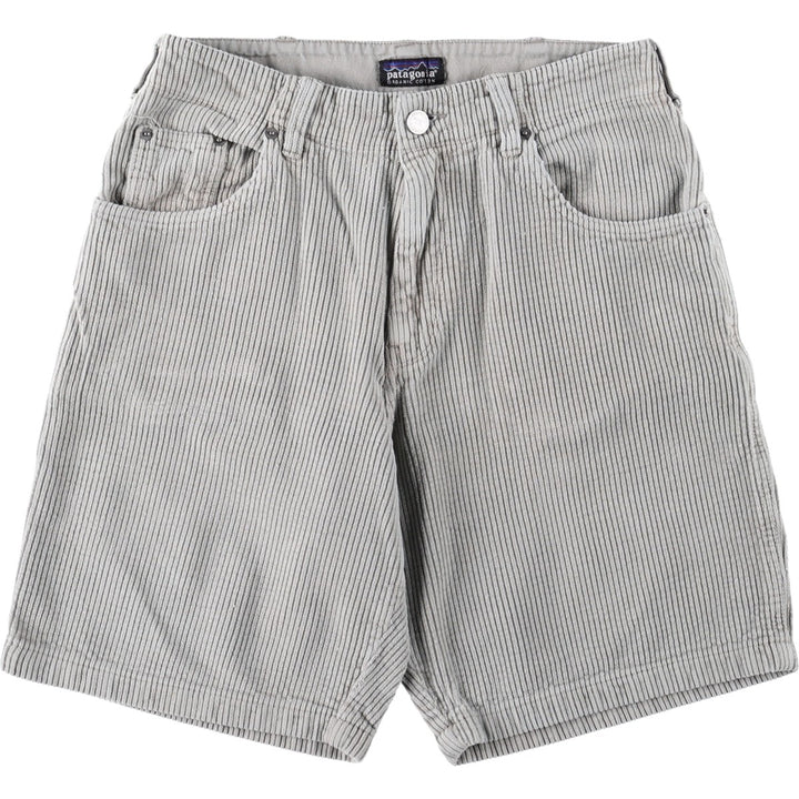 2000'S Patagonia Organic Cotton Wide-Wale Corduroy Shorts, Women's Size L (W29 equivalent) cotton gray type Vintage Second Hand