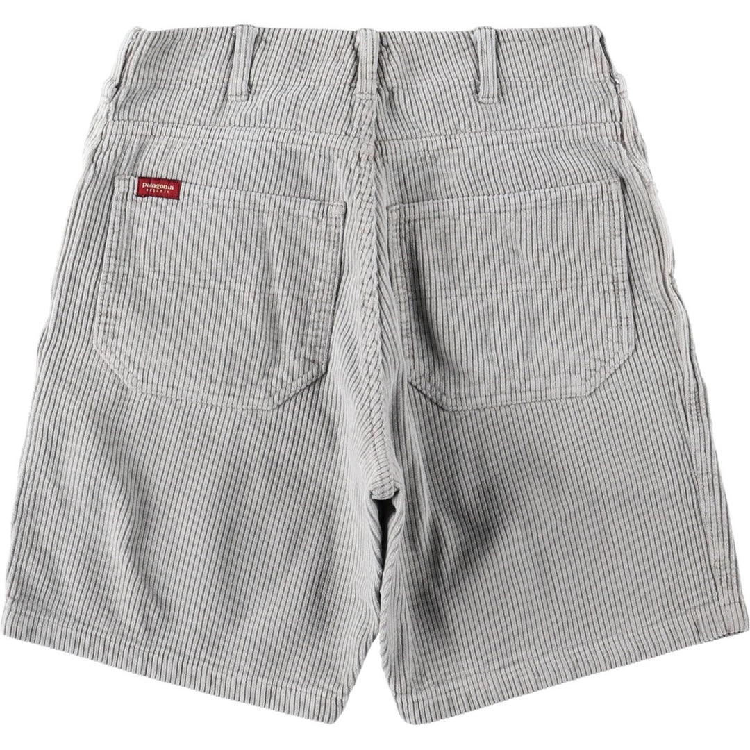2000'S Patagonia Organic Cotton Wide-Wale Corduroy Shorts, Women's Size L (W29 equivalent) cotton gray type Vintage Second Hand