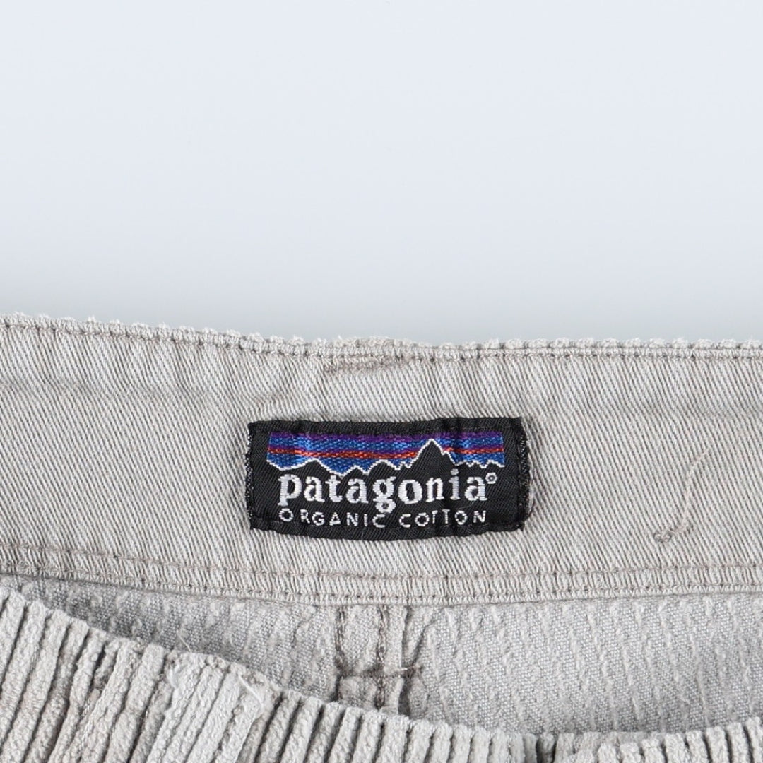 2000'S Patagonia Organic Cotton Wide-Wale Corduroy Shorts, Women's Size L (W29 equivalent) cotton gray type Vintage Second Hand