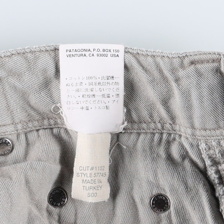 2000'S Patagonia Organic Cotton Wide-Wale Corduroy Shorts, Women's Size L (W29 equivalent) cotton gray type Vintage Second Hand