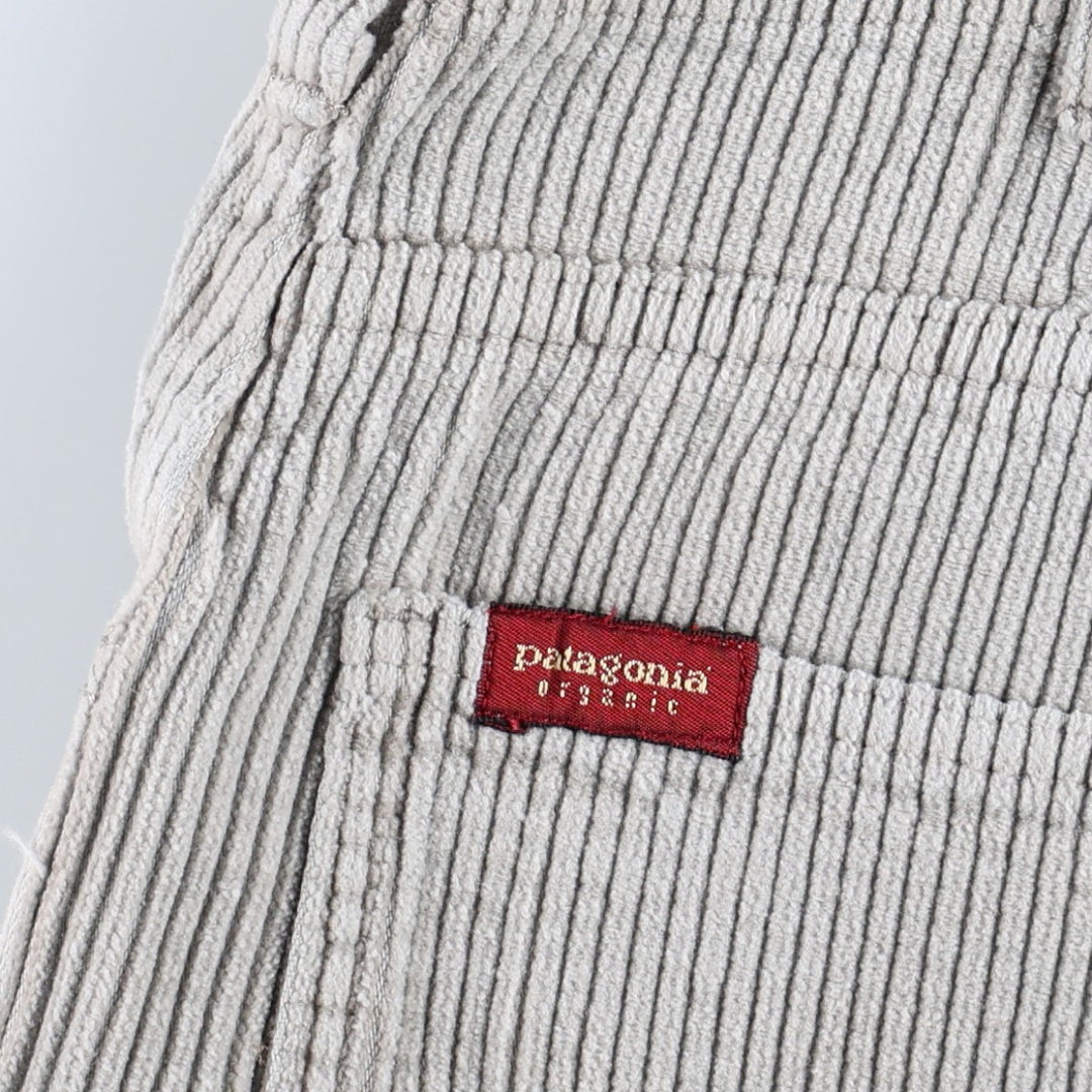 2000'S Patagonia Organic Cotton Wide-Wale Corduroy Shorts, Women's Size L (W29 equivalent) cotton gray type Vintage Second Hand