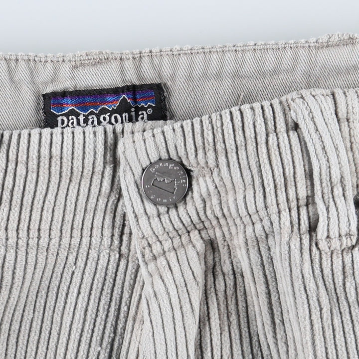 2000'S Patagonia Organic Cotton Wide-Wale Corduroy Shorts, Women's Size L (W29 equivalent) cotton gray type Vintage Second Hand