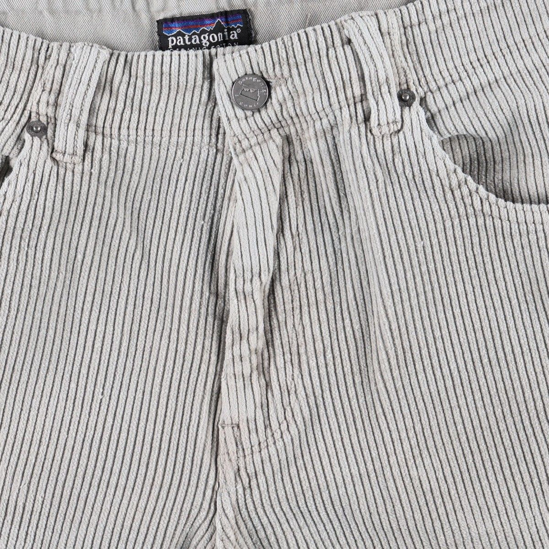 2000'S Patagonia Organic Cotton Wide-Wale Corduroy Shorts, Women's Size L (W29 equivalent) cotton gray type Vintage Second Hand