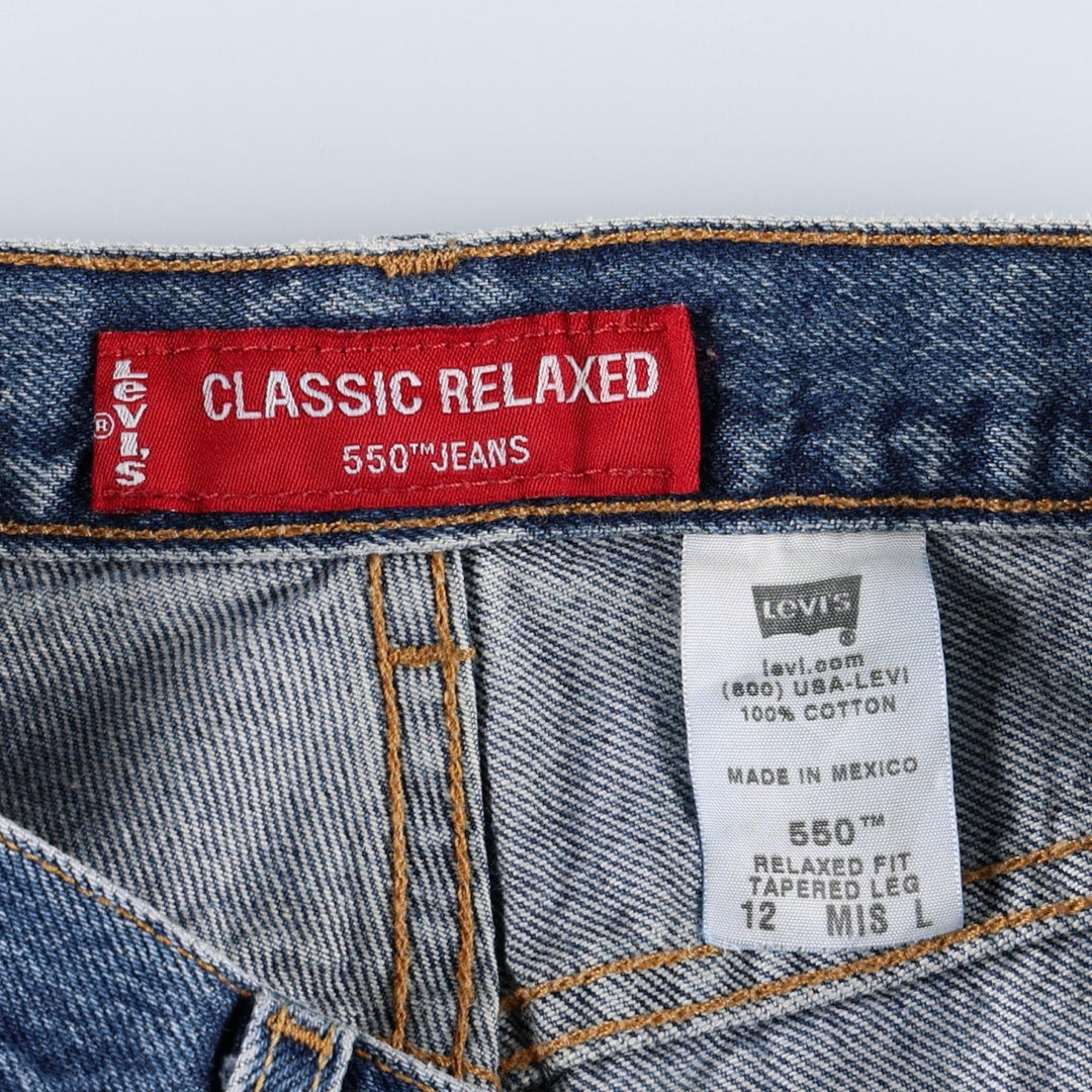 2000'S Levi's 550 Relaxed Fit Tapered Leg Denim Pants, Women's Size L (equivalent to W32) cotton blue type Vintage Second Hand
