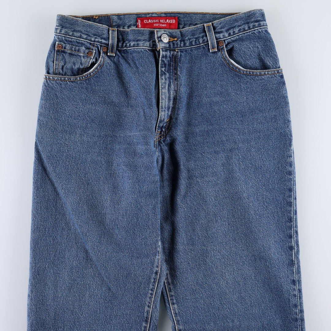 2000'S Levi's 550 Relaxed Fit Tapered Leg Denim Pants, Women's Size L (equivalent to W32) cotton blue type Vintage Second Hand