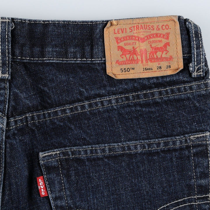 Levi's 550 Relaxed Tapered Denim Pants, Women's Size L (equivalent to W30) cotton blue type Vintage Second Hand
