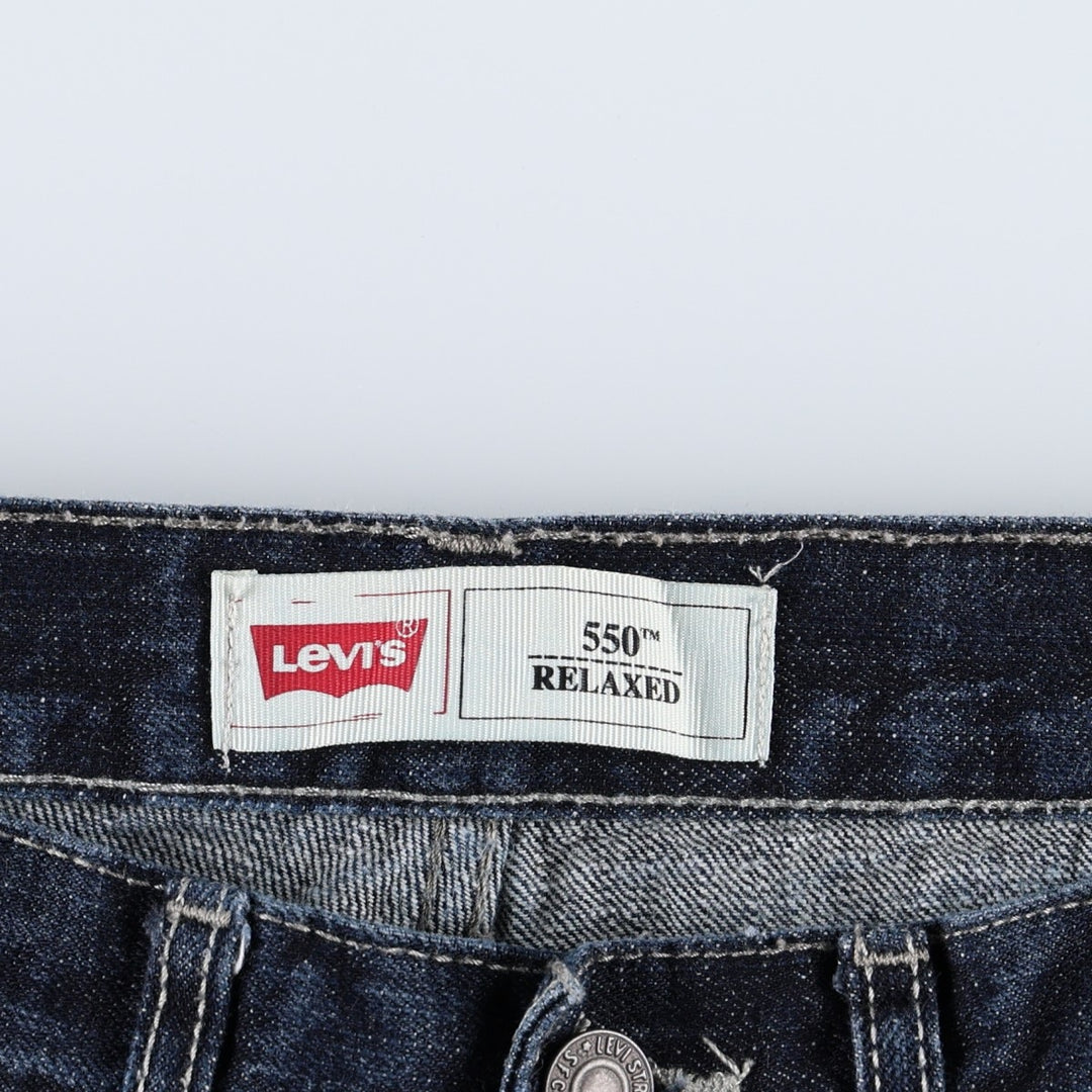 Levi's 550 Relaxed Tapered Denim Pants, Women's Size L (equivalent to W30) cotton blue type Vintage Second Hand