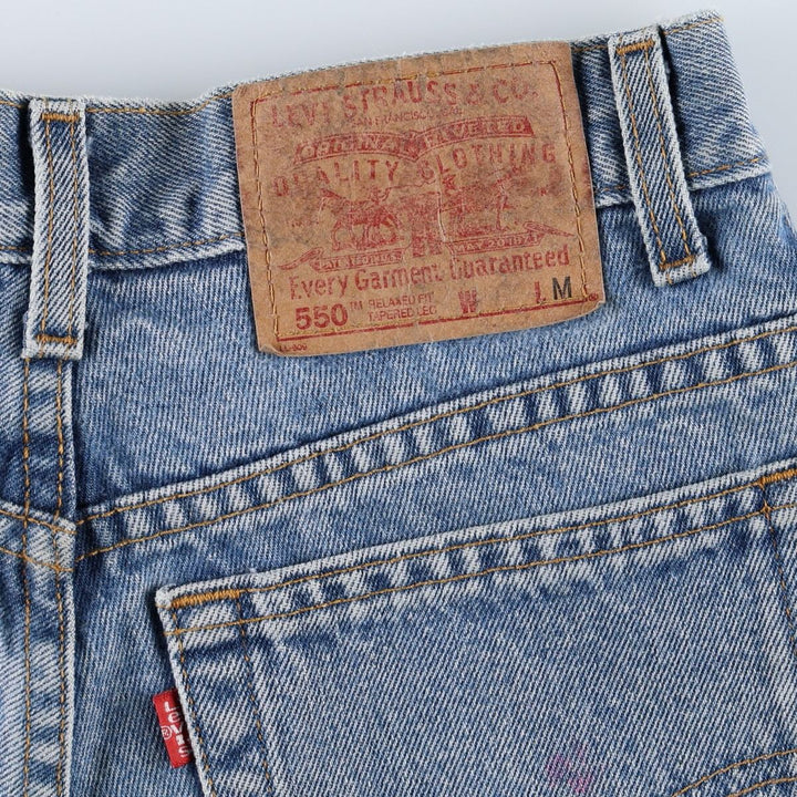 2000'S Levi's 550 Relaxed Fit Tapered Leg Denim Pants, Women's Size M (W28 equivalent) cotton blue type Vintage Second Hand