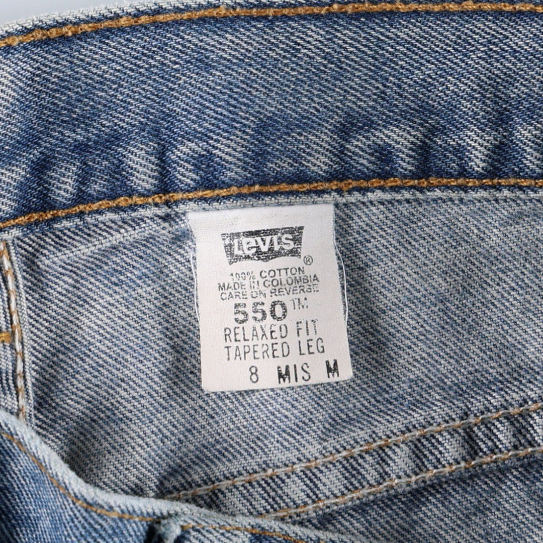 2000'S Levi's 550 Relaxed Fit Tapered Leg Denim Pants, Women's Size M (W28 equivalent) cotton blue type Vintage Second Hand