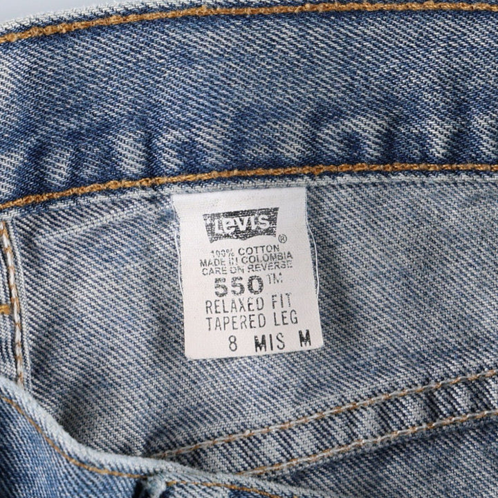 2000'S Levi's 550 Relaxed Fit Tapered Leg Denim Pants, Women's Size M (W28 equivalent) cotton blue type Vintage Second Hand