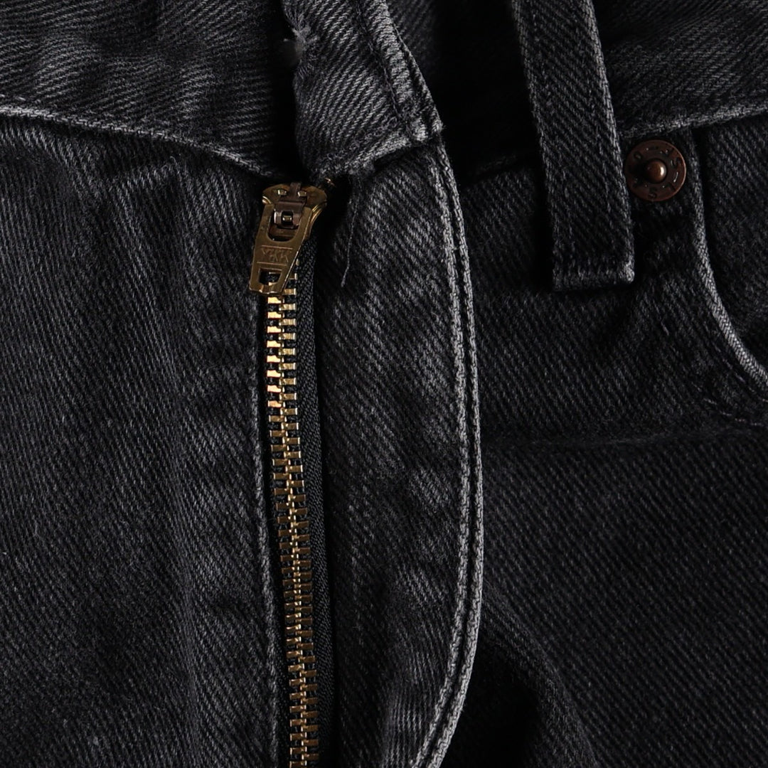 2000'S Levi's 550 Relaxed Fit Tapered Leg Black Denim Tapered Jeans, Women's Size L (W28 equivalent) cotton black type Vintage Second Hand