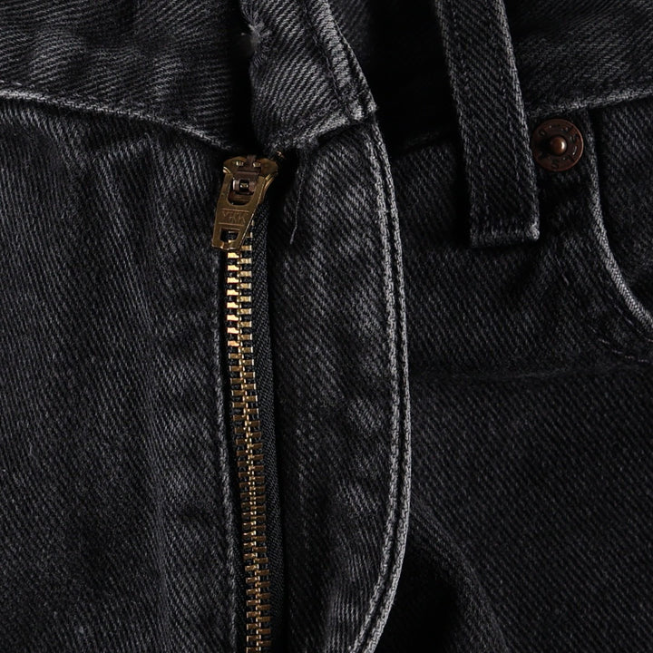 2000'S Levi's 550 Relaxed Fit Tapered Leg Black Denim Tapered Jeans, Women's Size L (W28 equivalent) cotton black type Vintage Second Hand