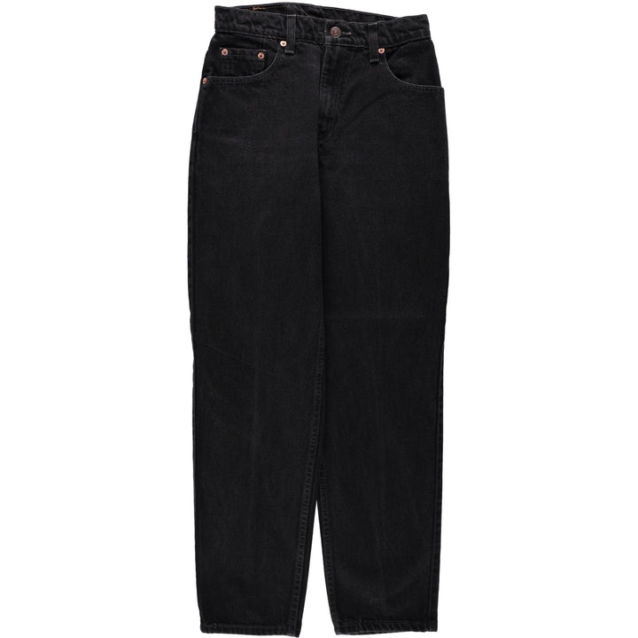 90'S Levi's 550 Relaxed Fit Black Denim Tapered Jeans, Women's Size S (W26 equivalent), Vintage cotton black type Vintage Second Hand