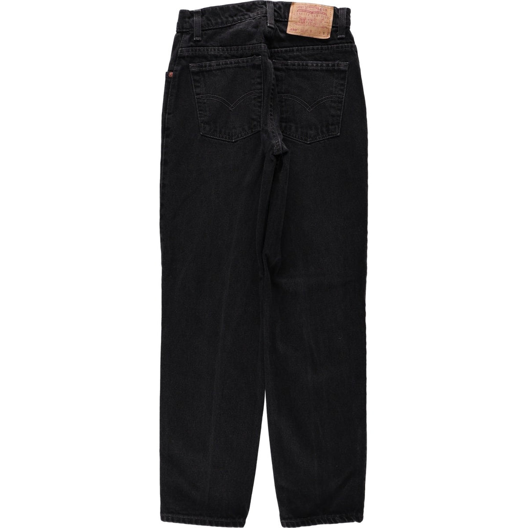 90'S Levi's 550 Relaxed Fit Black Denim Tapered Jeans, Women's Size S (W26 equivalent), Vintage cotton black type Vintage Second Hand