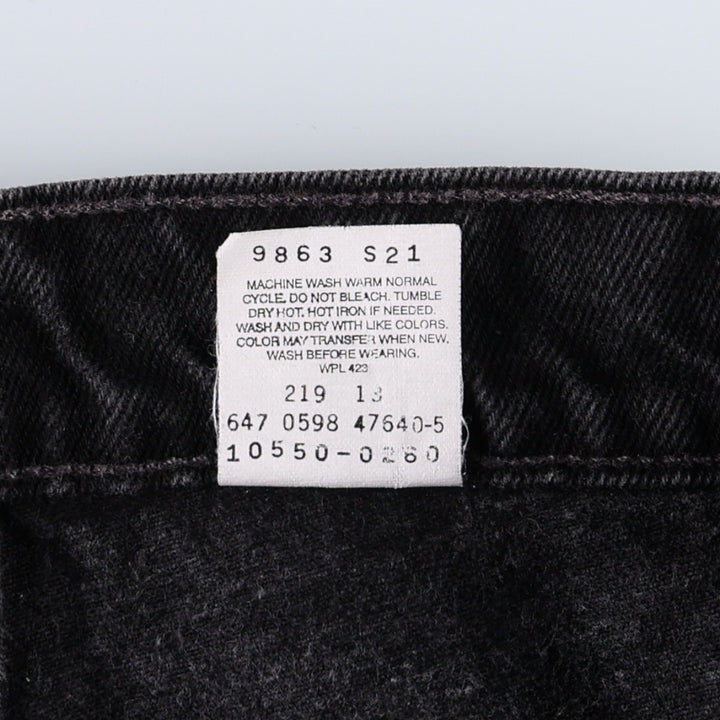 90'S Levi's 550 Relaxed Fit Black Denim Tapered Jeans, Women's Size S (W26 equivalent), Vintage cotton black type Vintage Second Hand