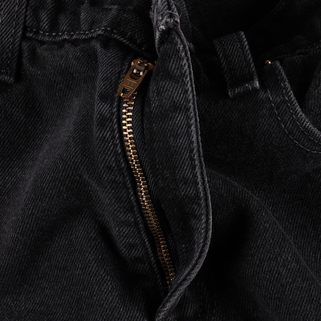 90'S Levi's 550 Relaxed Fit Black Denim Tapered Jeans, Women's Size S (W26 equivalent), Vintage cotton black type Vintage Second Hand