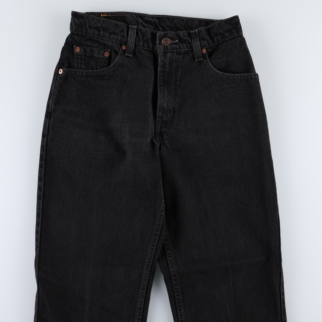 90'S Levi's 550 Relaxed Fit Black Denim Tapered Jeans, Women's Size S (W26 equivalent), Vintage cotton black type Vintage Second Hand