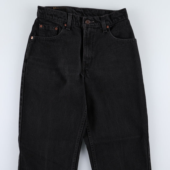 90'S Levi's 550 Relaxed Fit Black Denim Tapered Jeans, Women's Size S (W26 equivalent), Vintage cotton black type Vintage Second Hand