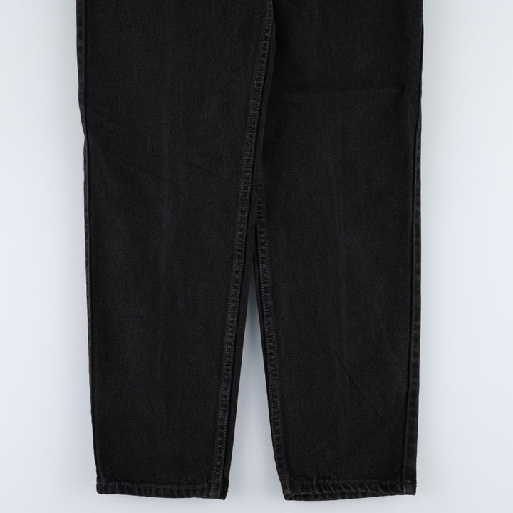 90'S Levi's 550 Relaxed Fit Black Denim Tapered Jeans, Women's Size S (W26 equivalent), Vintage cotton black type Vintage Second Hand