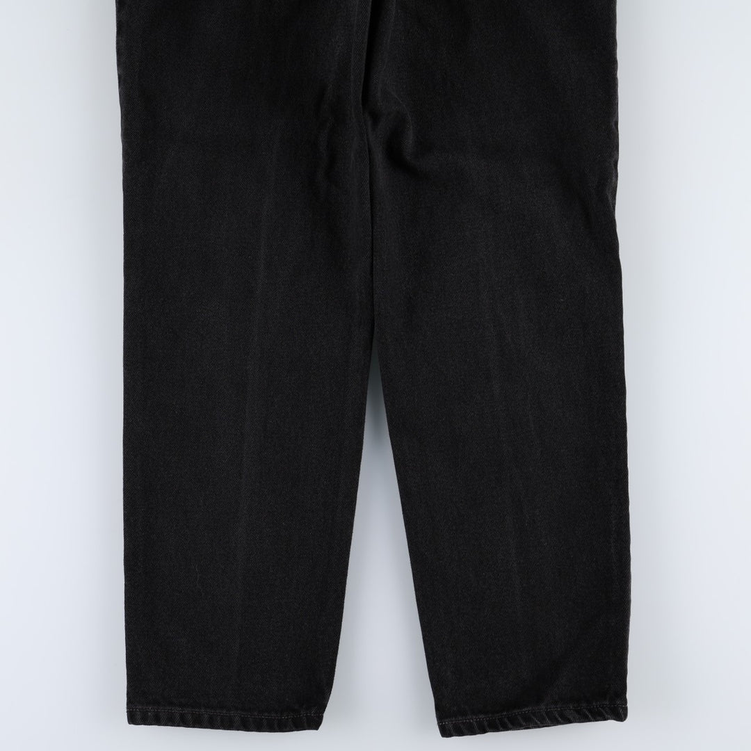 90'S Levi's 550 Relaxed Fit Black Denim Tapered Jeans, Women's Size S (W26 equivalent), Vintage cotton black type Vintage Second Hand