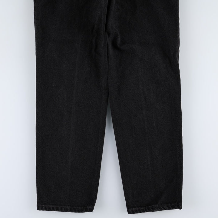 90'S Levi's 550 Relaxed Fit Black Denim Tapered Jeans, Women's Size S (W26 equivalent), Vintage cotton black type Vintage Second Hand