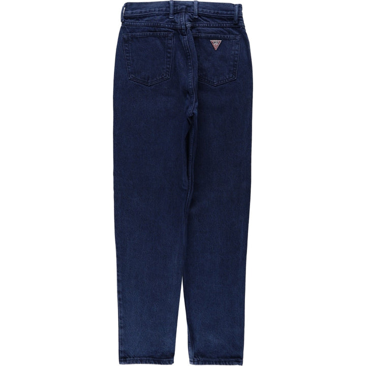 80s-90'S Guess Tapered Denim Pants, Made in USA, Women's Size M (equivalent to W27), Vintage cotton blue type Vintage Second Hand