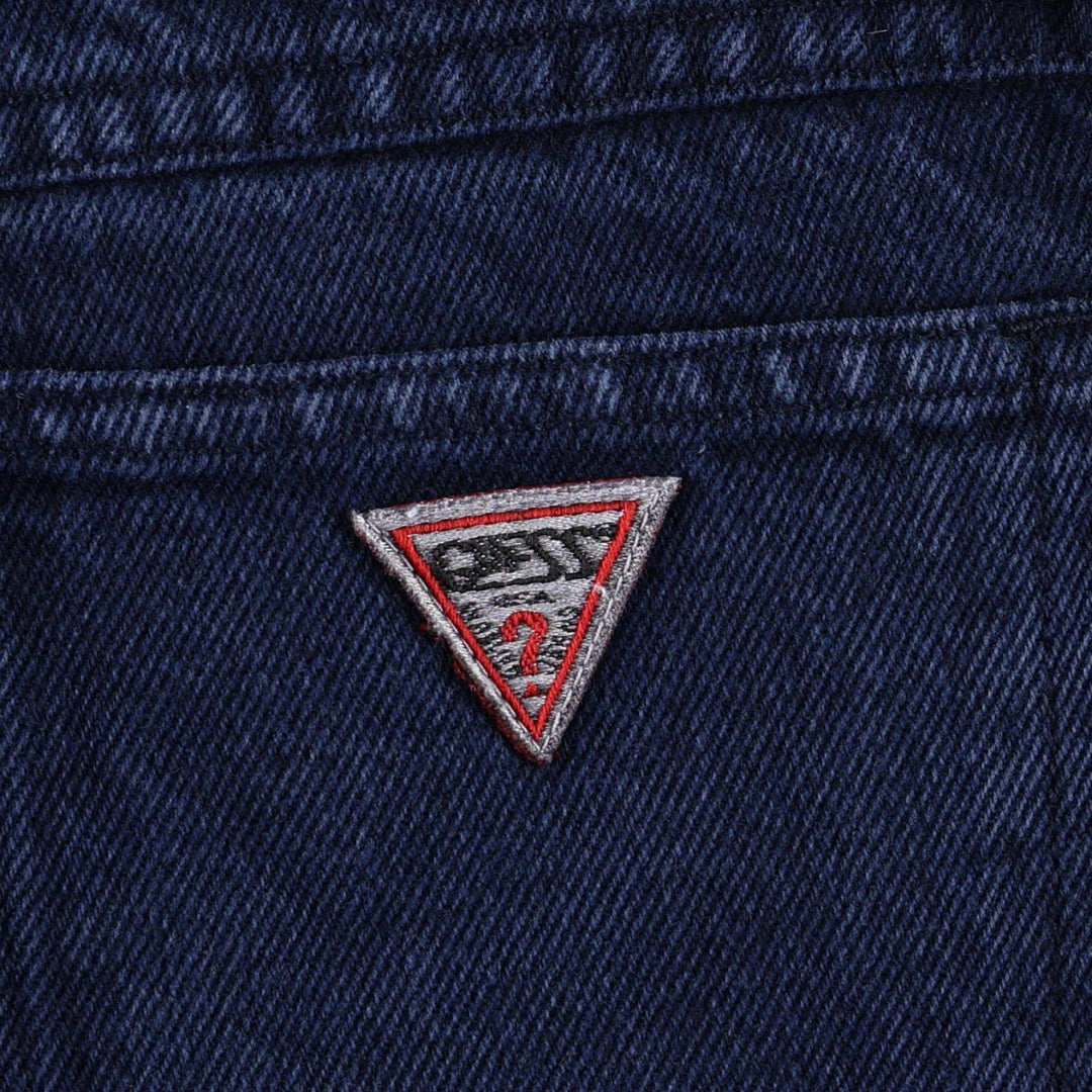 80s-90'S Guess Tapered Denim Pants, Made in USA, Women's Size M (equivalent to W27), Vintage cotton blue type Vintage Second Hand