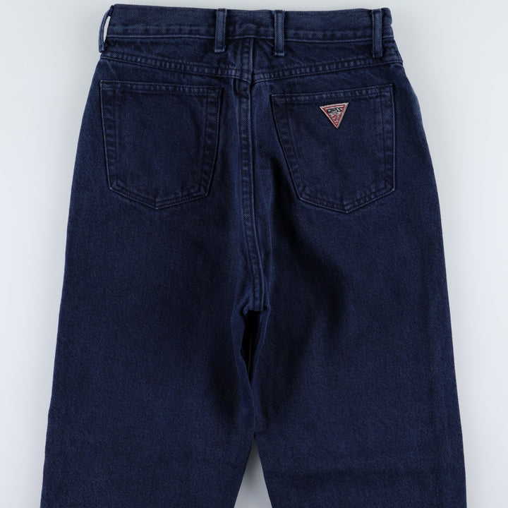 80s-90'S Guess Tapered Denim Pants, Made in USA, Women's Size M (equivalent to W27), Vintage cotton blue type Vintage Second Hand