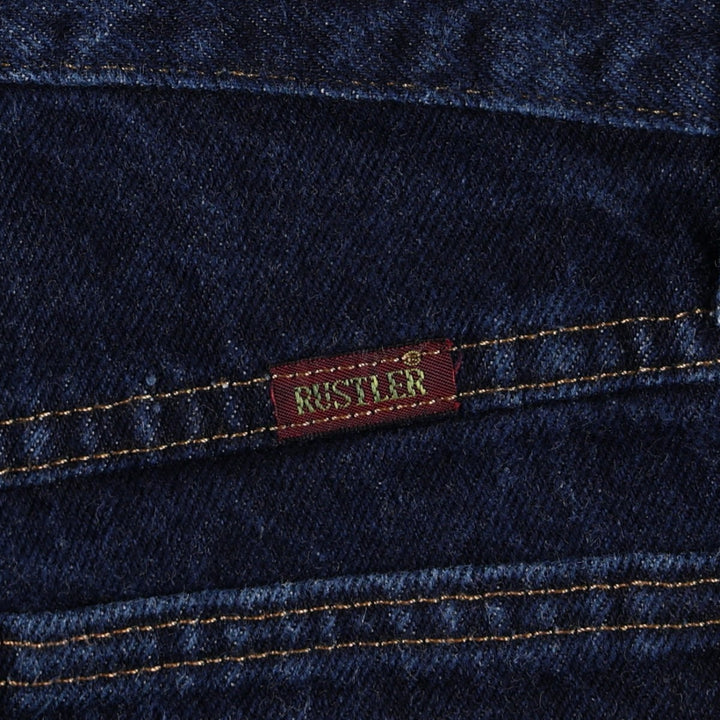 Rustler Straight Denim Pants, Women's Size M (W28 equivalent) cotton blue type Vintage Second Hand