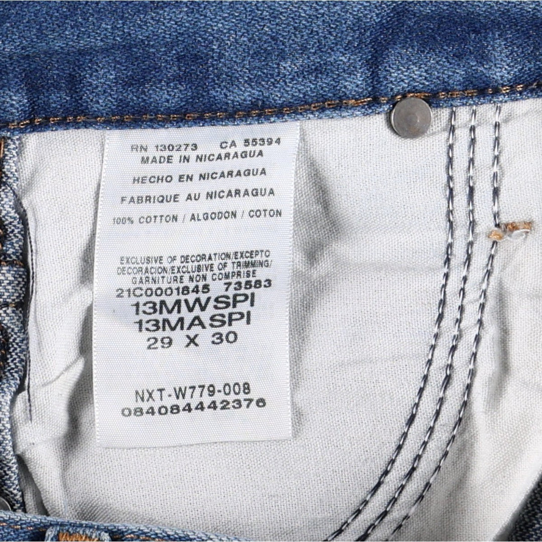 Wrangler Straight Denim Pants, Women's Size L (equivalent to W29) cotton blue type Vintage Second Hand