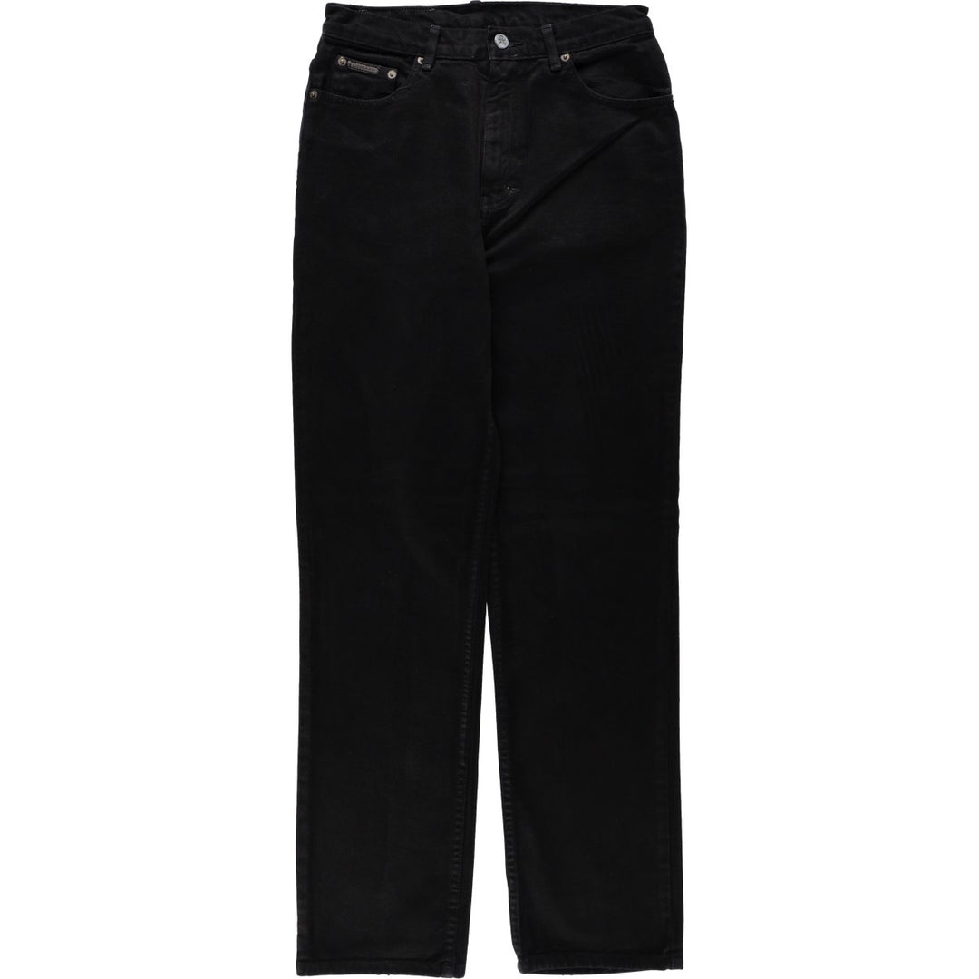 Calvin Klein black denim straight leg jeans, women's size L (equivalent to W28). cotton black type Vintage Second Hand