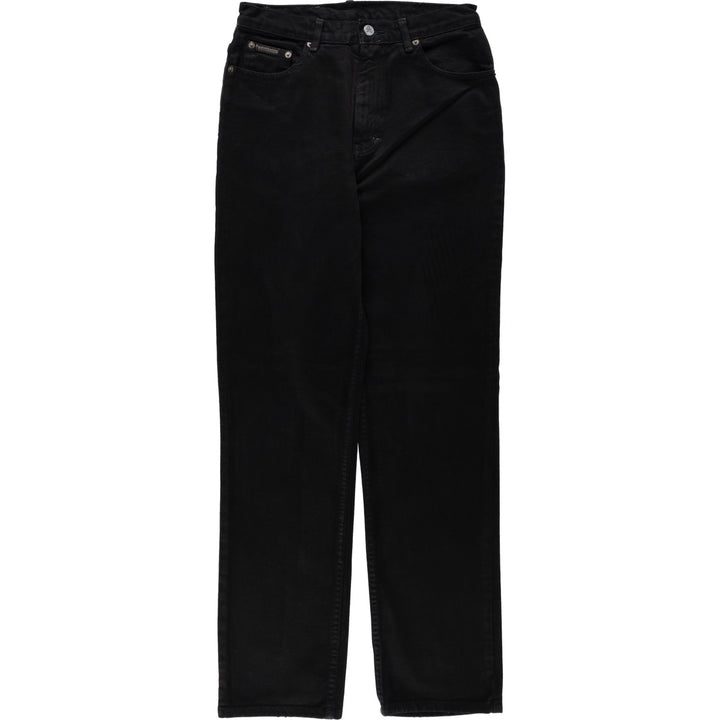 Calvin Klein black denim straight leg jeans, women's size L (equivalent to W28). cotton black type Vintage Second Hand