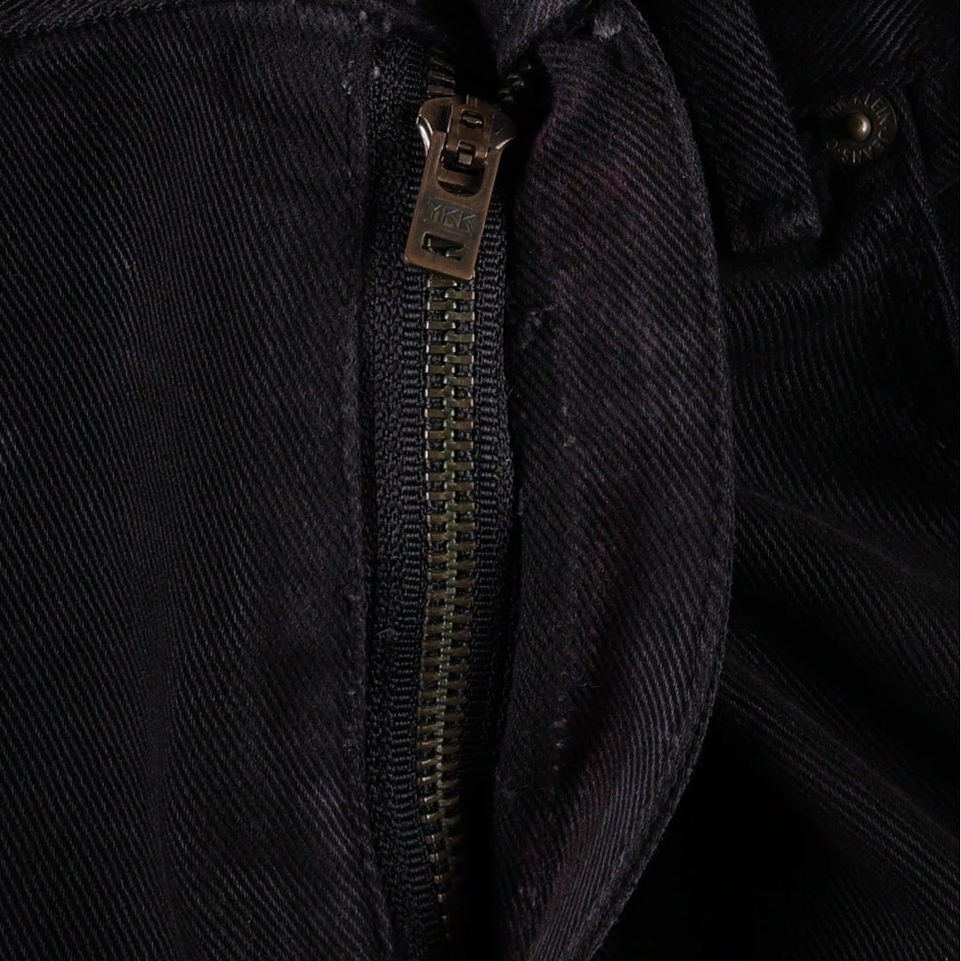 Calvin Klein black denim straight leg jeans, women's size L (equivalent to W28). cotton black type Vintage Second Hand