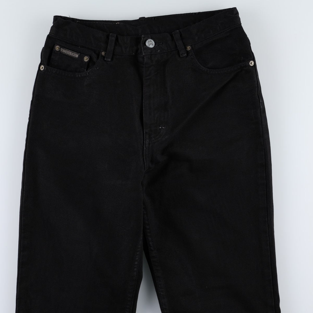 Calvin Klein black denim straight leg jeans, women's size L (equivalent to W28). cotton black type Vintage Second Hand