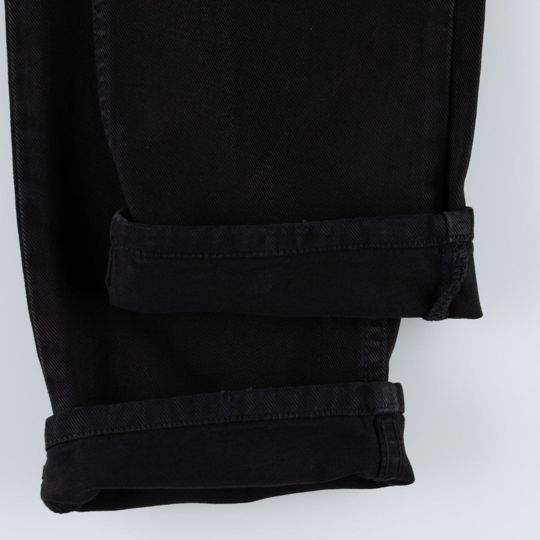 Calvin Klein black denim straight leg jeans, women's size L (equivalent to W28). cotton black type Vintage Second Hand