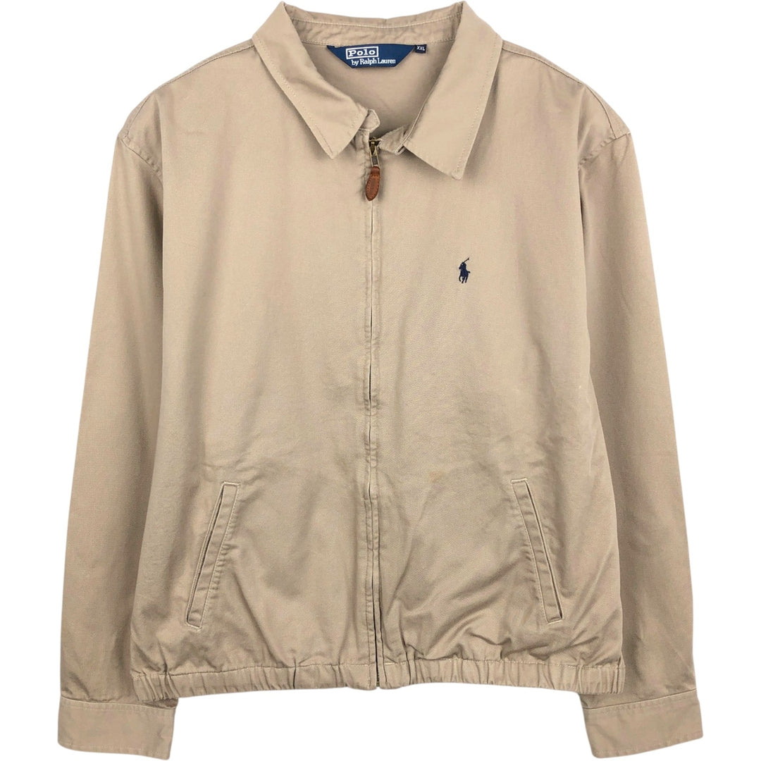 Ralph Lauren POLO by Ralph Lauren Swing Top Sports Jacket Men's XXL cotton beige type brown Vintage Second Hand