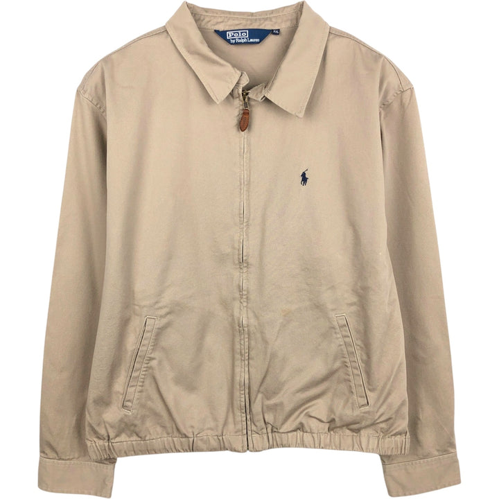 Ralph Lauren POLO by Ralph Lauren Swing Top Sports Jacket Men's XXL cotton beige type brown Vintage Second Hand