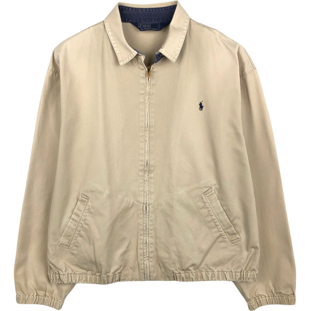 Ralph Lauren POLO by Ralph Lauren Swing Top Sports Jacket Made in Canada Men's L size cotton Beige type Vintage Second Hand