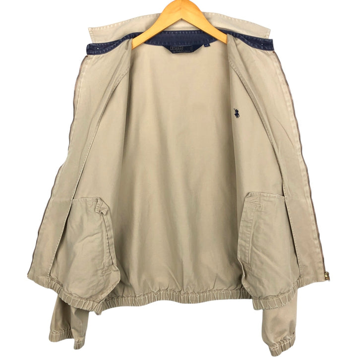 Ralph Lauren POLO by Ralph Lauren Swing Top Sports Jacket Made in Canada Men's L size cotton Beige type Vintage Second Hand