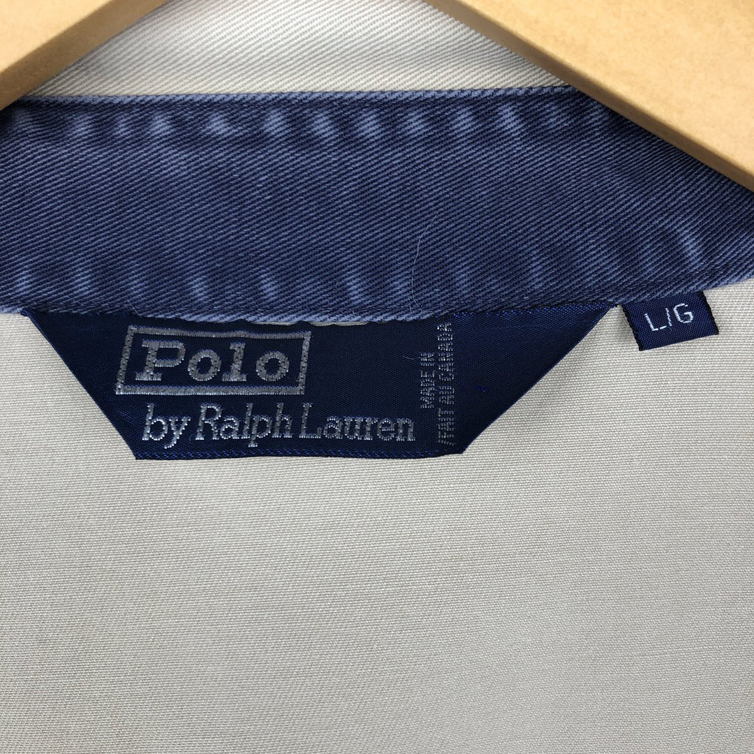 Ralph Lauren POLO by Ralph Lauren Swing Top Sports Jacket Made in Canada Men's L size cotton Beige type Vintage Second Hand