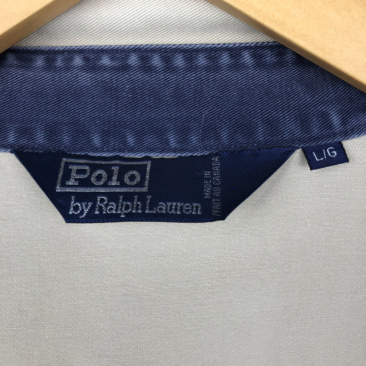Ralph Lauren POLO by Ralph Lauren Swing Top Sports Jacket Made in Canada Men's L size cotton Beige type Vintage Second Hand
