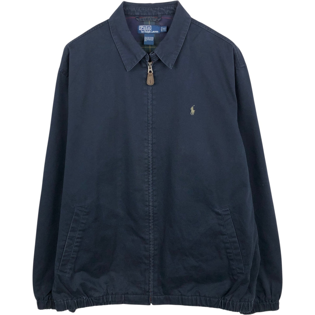 Ralph Lauren POLO by Ralph Lauren Swing Top Sports Jacket Men's XL cotton navy blue type Vintage Second Hand