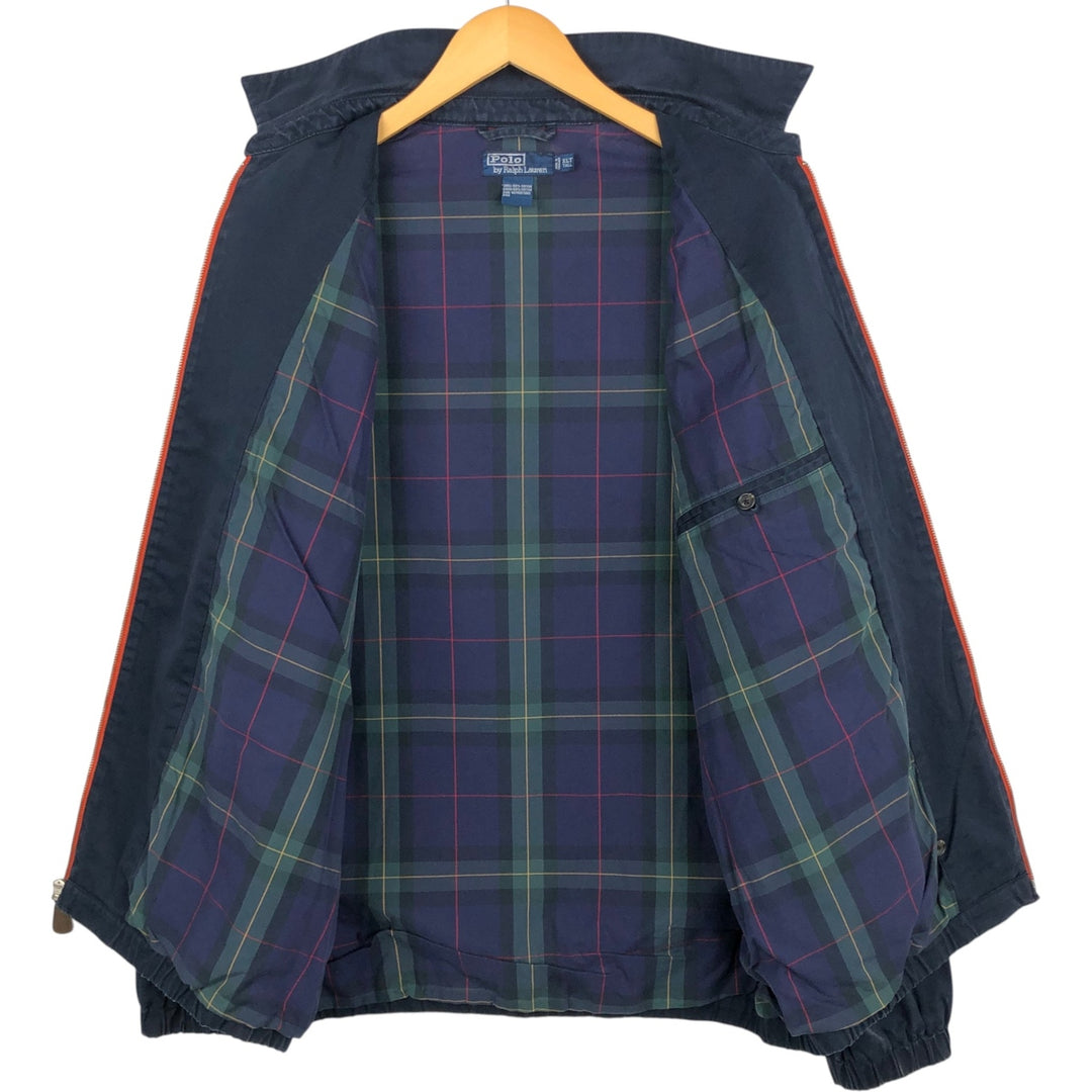 Ralph Lauren POLO by Ralph Lauren Swing Top Sports Jacket Men's XL cotton navy blue type Vintage Second Hand